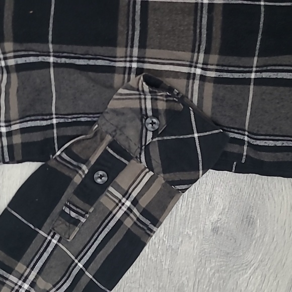 Firefly Button Up Plaid Hooded Long Sleeve Top - Picture 3 of 6